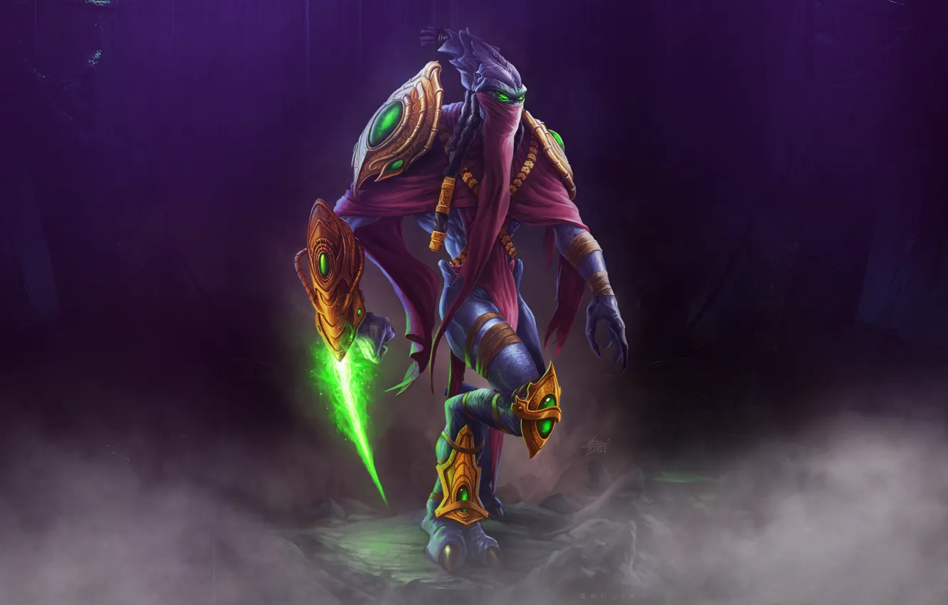 Фото обои Игра, Стиль, Fantasy, Blizzard, Арт, Фантастика, Protoss, StarCraft 2