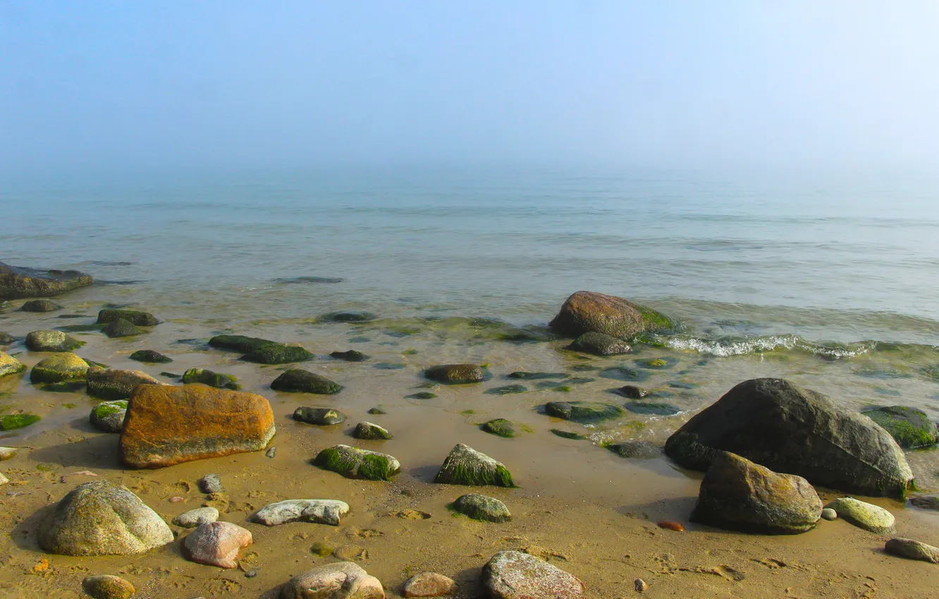 Фото обои beach, sea, water, stones