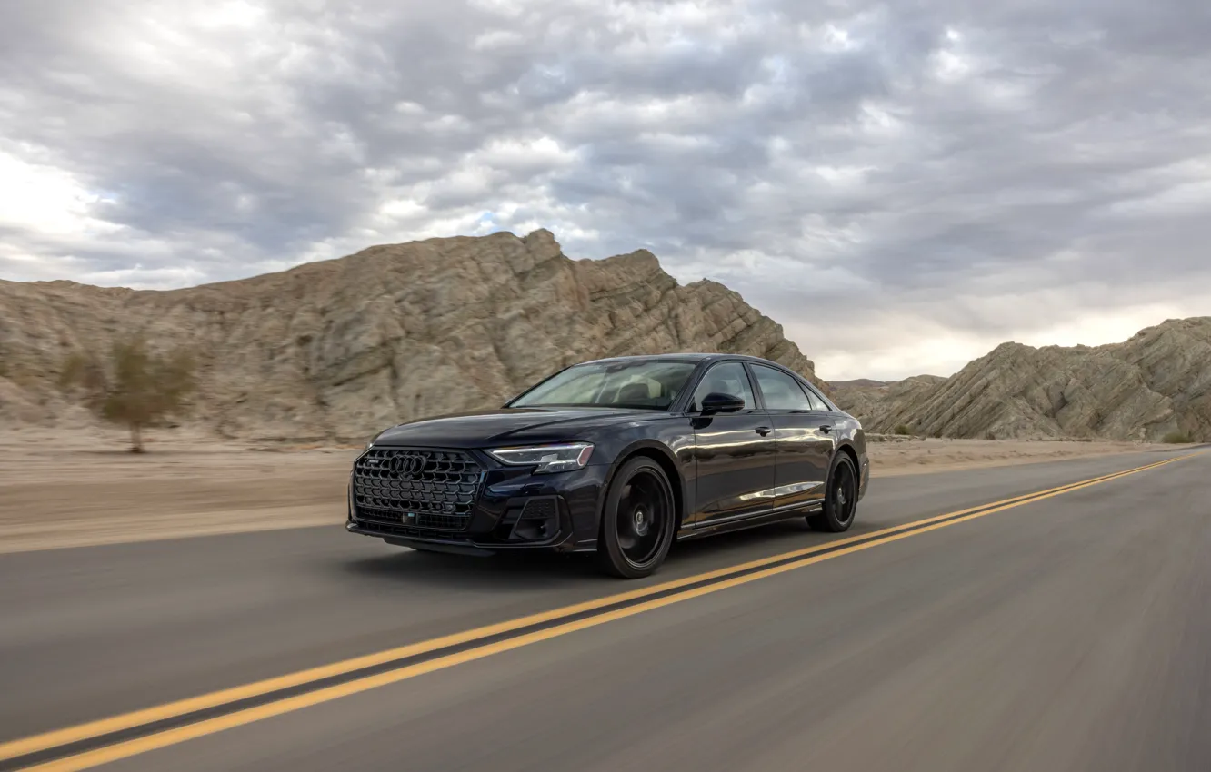 Фото обои road, quattro, Audi S8, 2022