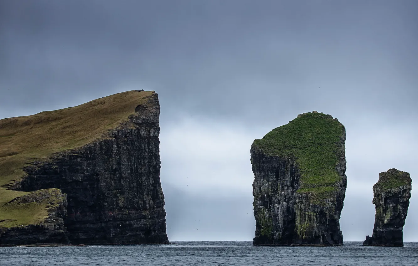 Фото обои пейзаж, Faroe Islands, Фарерские острова