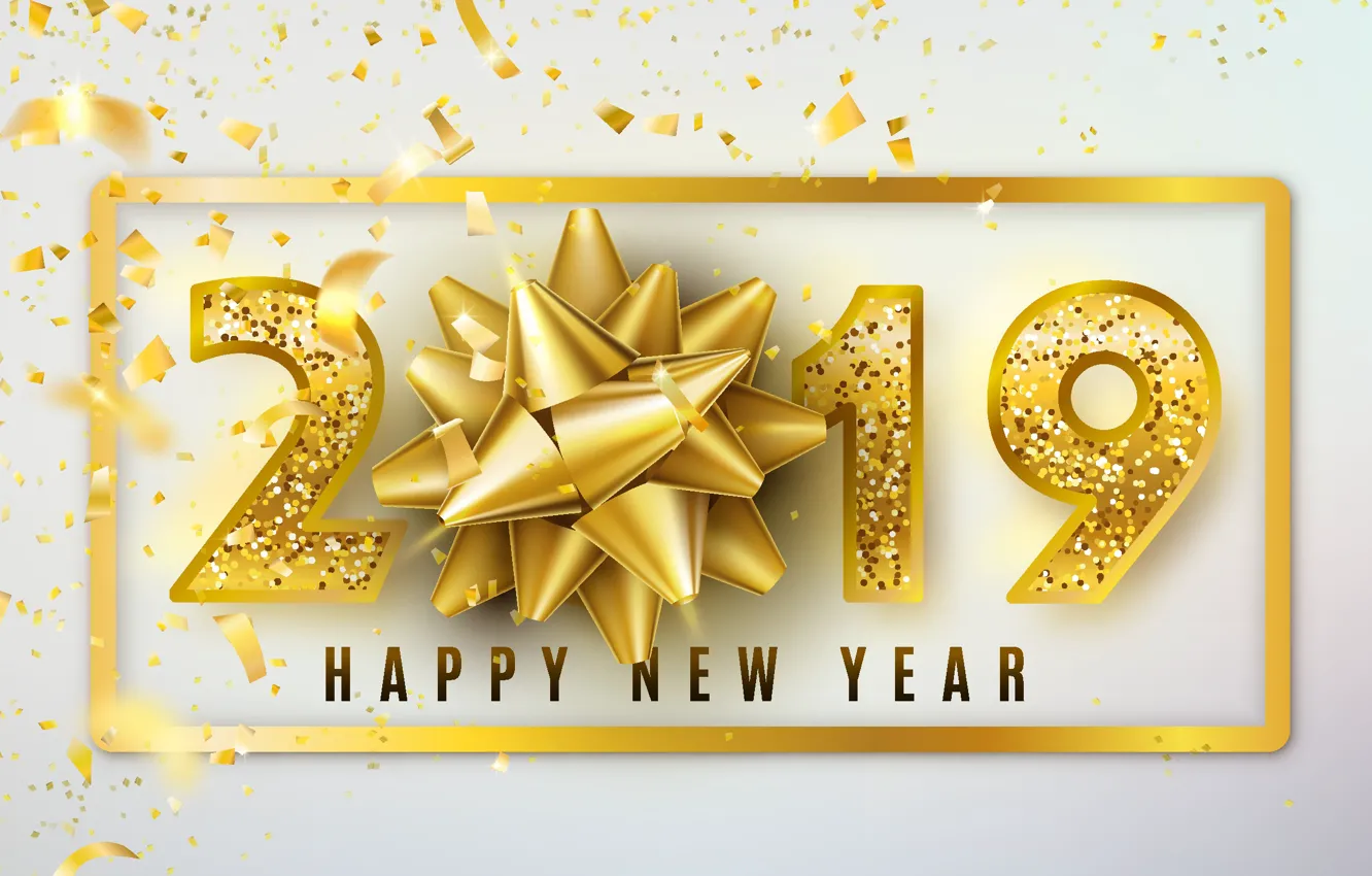 Фото обои фон, праздник, цифры, Новый год, 2019