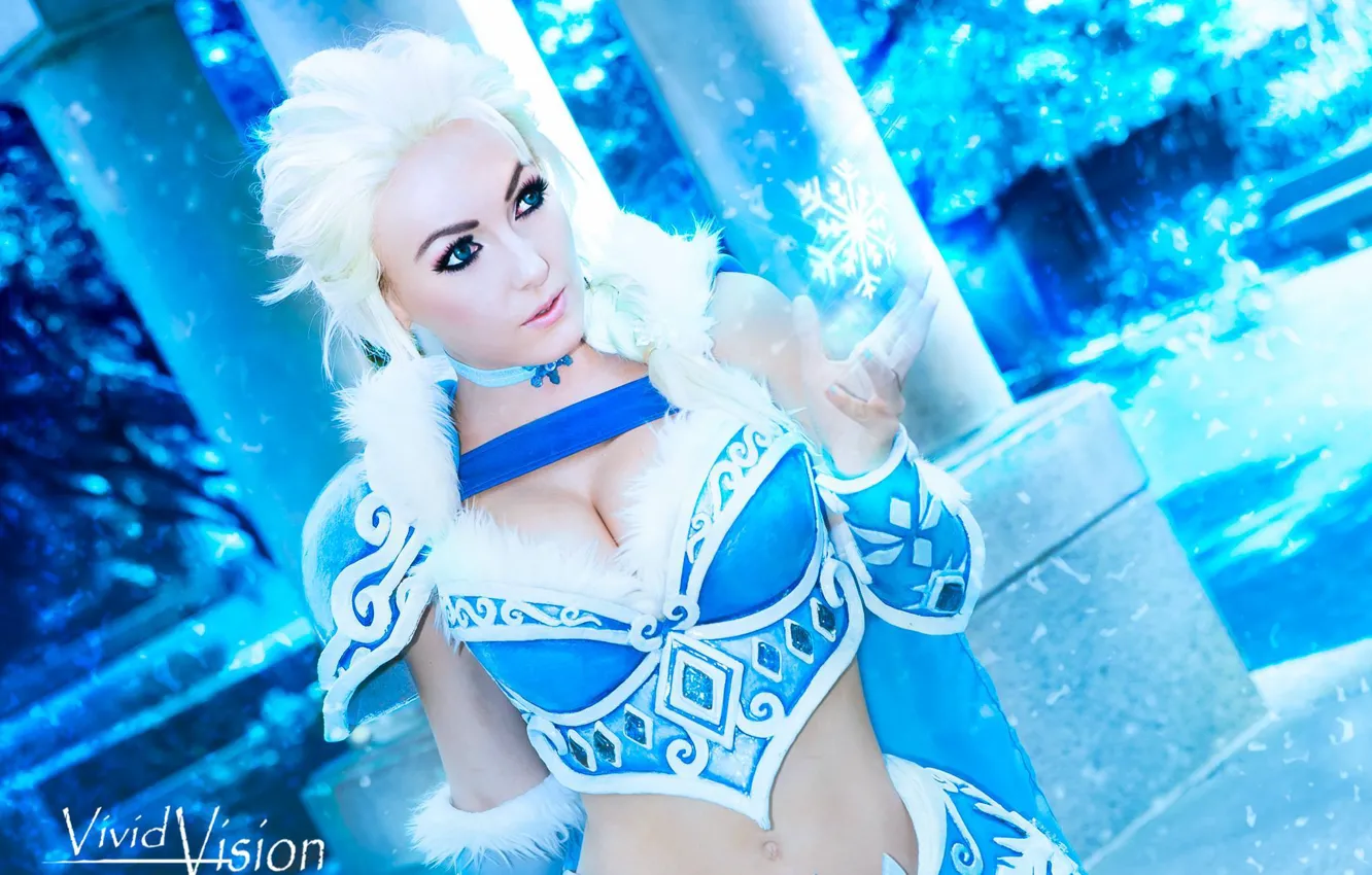 Фото обои sexy girl, frozen, cosplay, elsa, jessica nigri