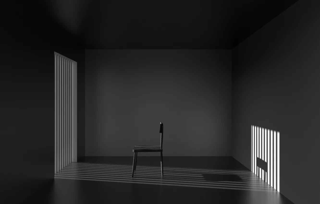 Фото обои свет, комната, тень, стул, light, chair, room, shadow
