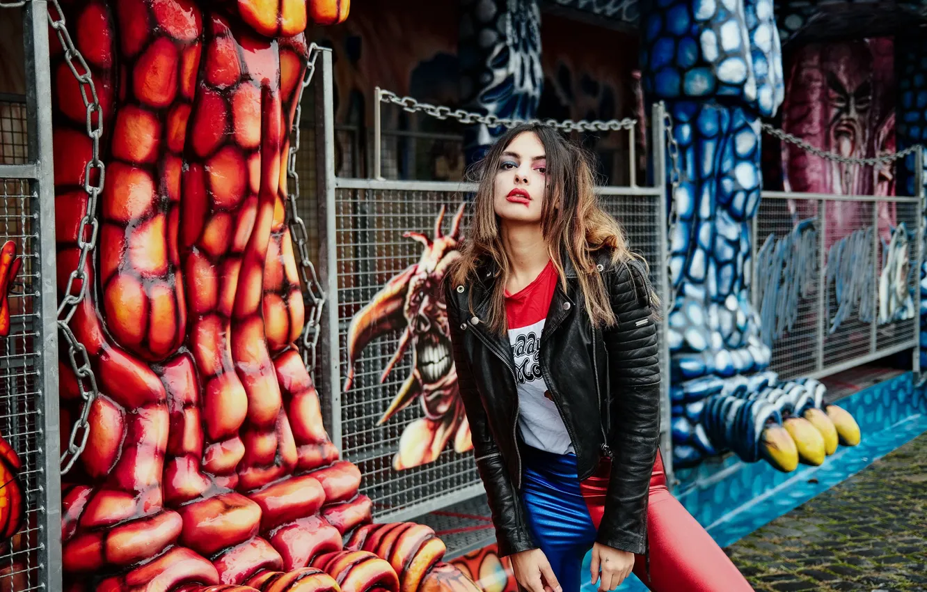 Фото обои девушка, Sarah, Model