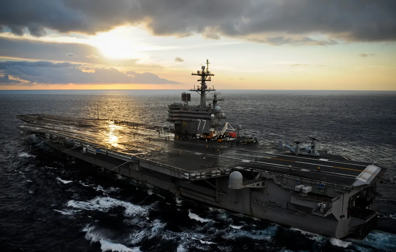 Фото обои оружие, авианосец, USS George H. W. Bush