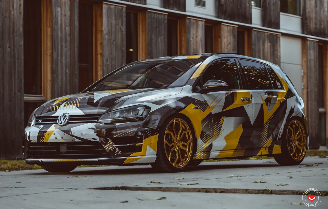 Фото обои Volkswagen, Forged, Golf, Vossen