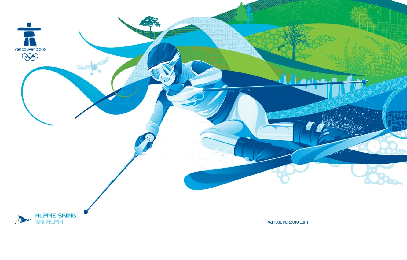 Фото обои лыжи, ванкувер, олимпиада 2010