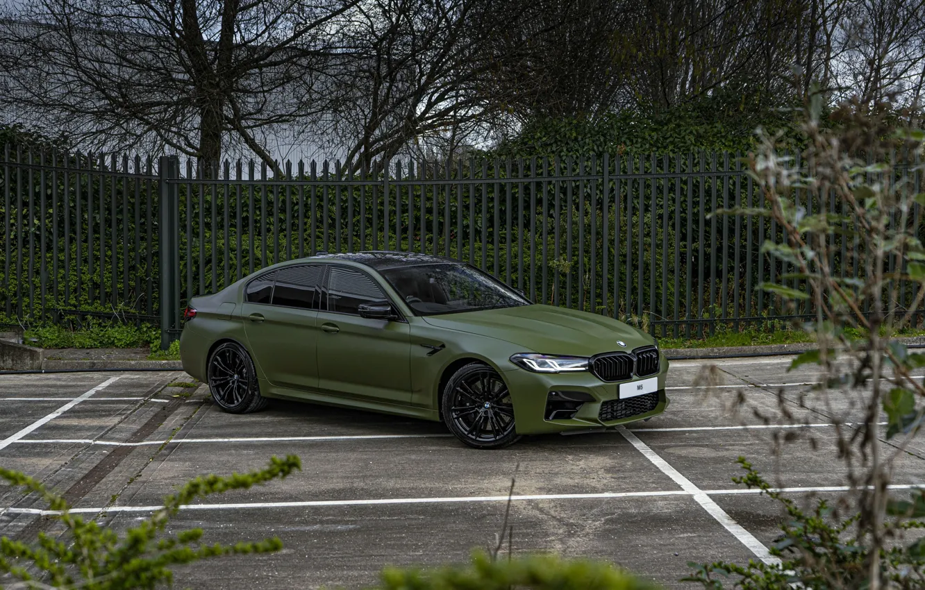 Фото обои Green, Black, Wheels, F90, M5 Competition