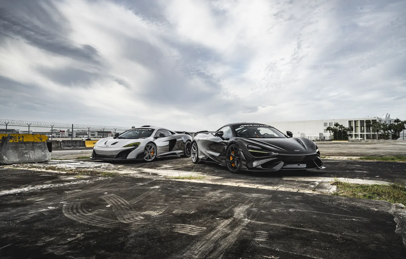 Фото обои McLaren, Black, Gray, 765 LT