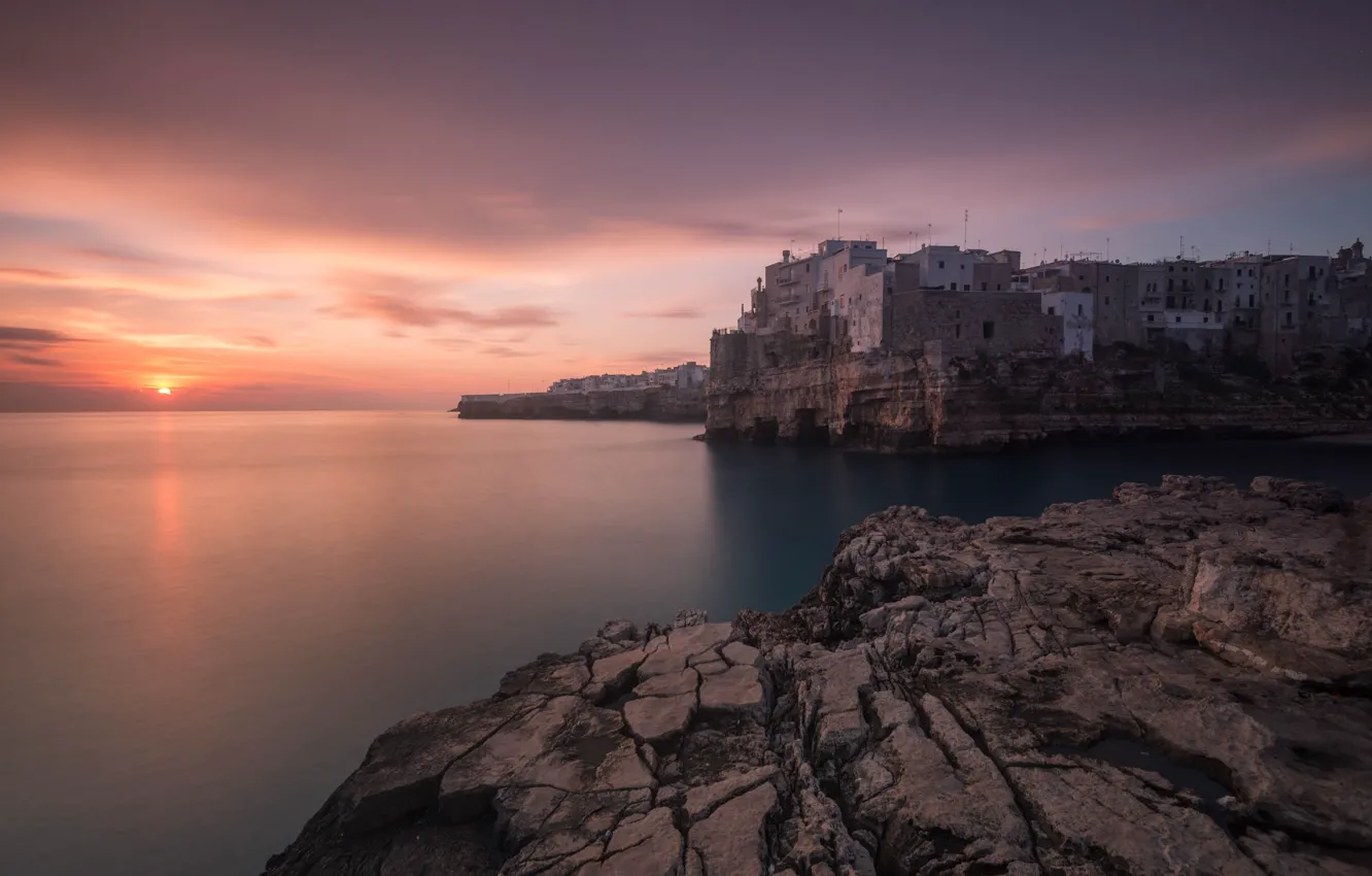 Фото обои Italy, Puglia, Polignano