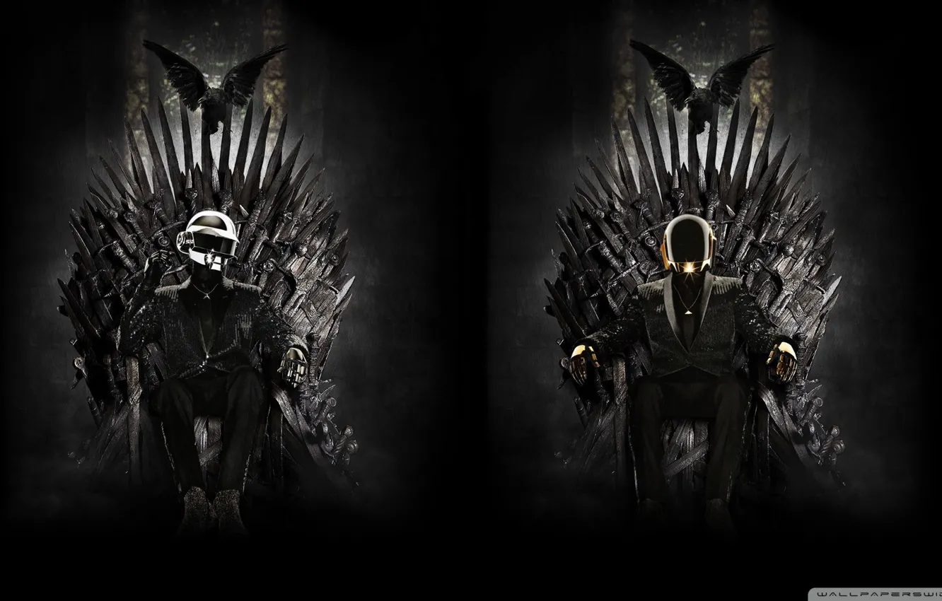 Фото обои Music, Daft Punk, Game of Thrones, Iron Throne