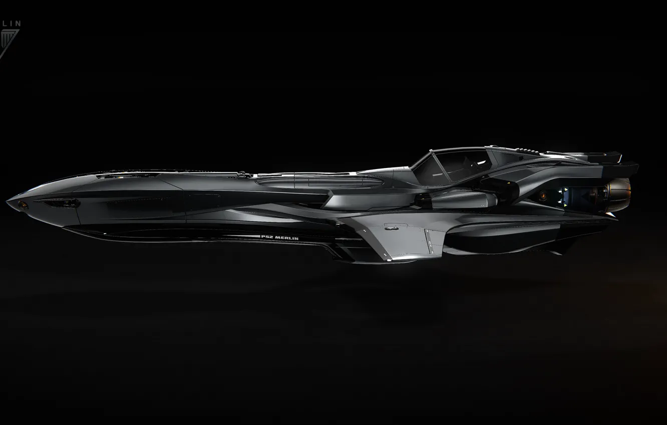 Фото обои Star Citizen, space ship, Merlin