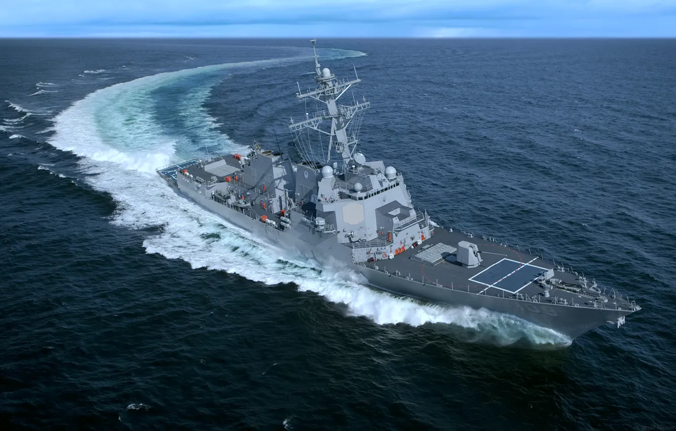 Фото обои USS Jason Dunham, эскадренный миноносец, циркуляция