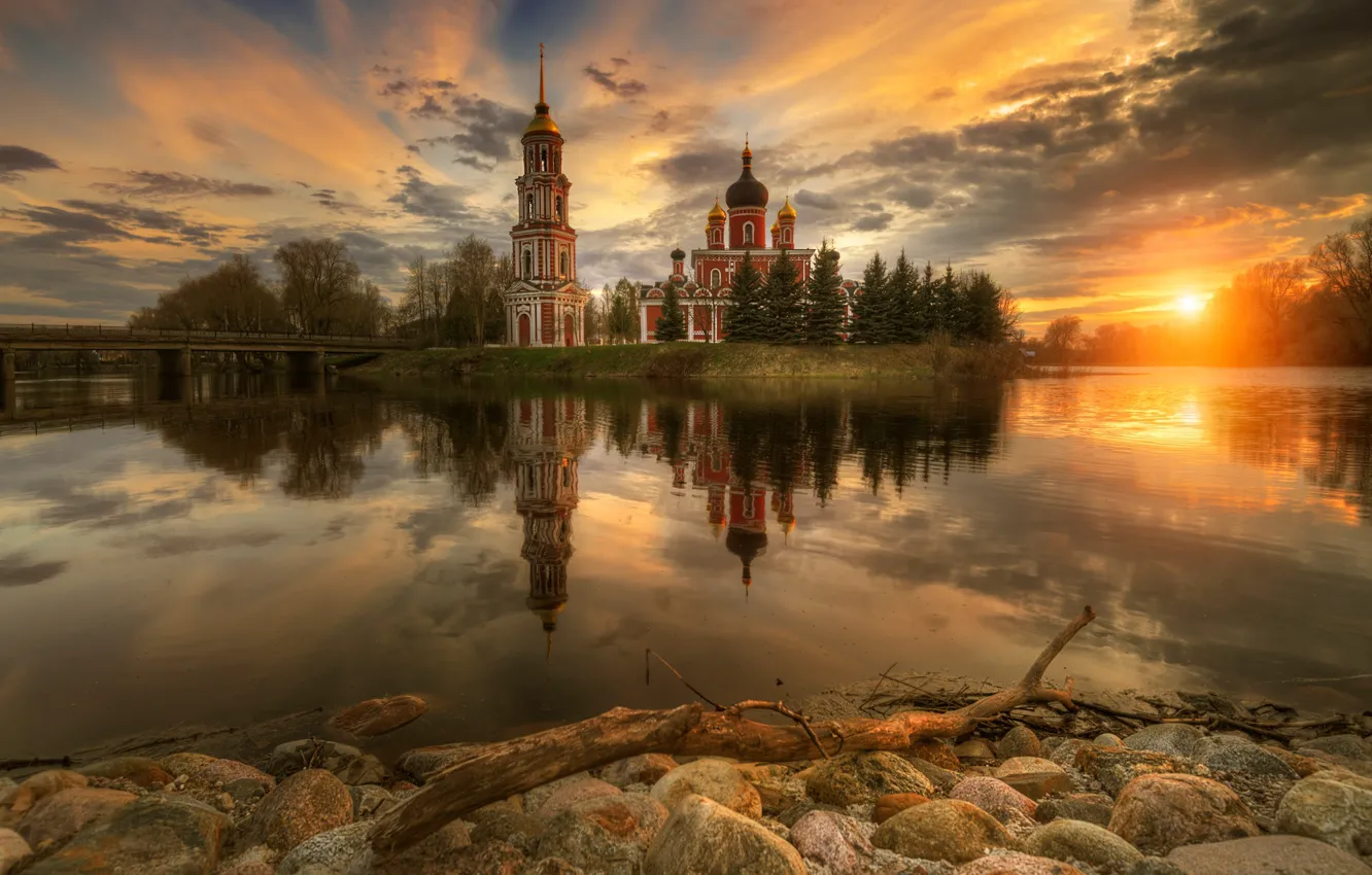 Фото обои пейзаж, закат, природа, река, Гордеев Эдуард, Эдуард Гордеев, Эд Гордеев, Полисть