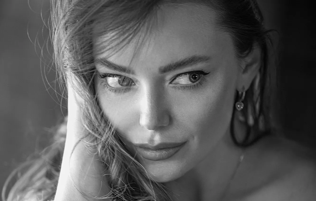 Фото обои Olga, model, black white, Alex Darash