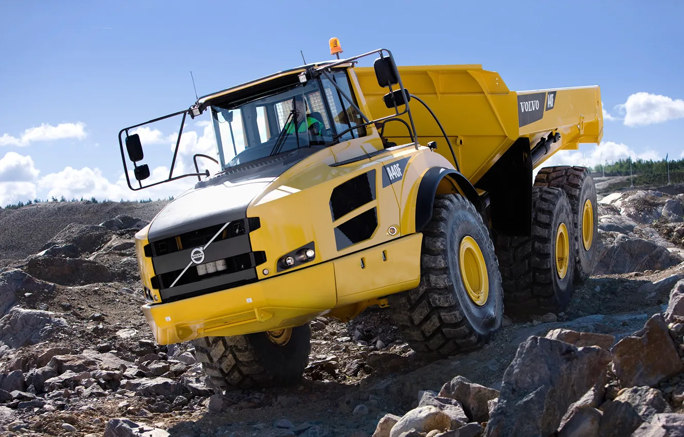 Фото обои volvo, truck, mining, a40f