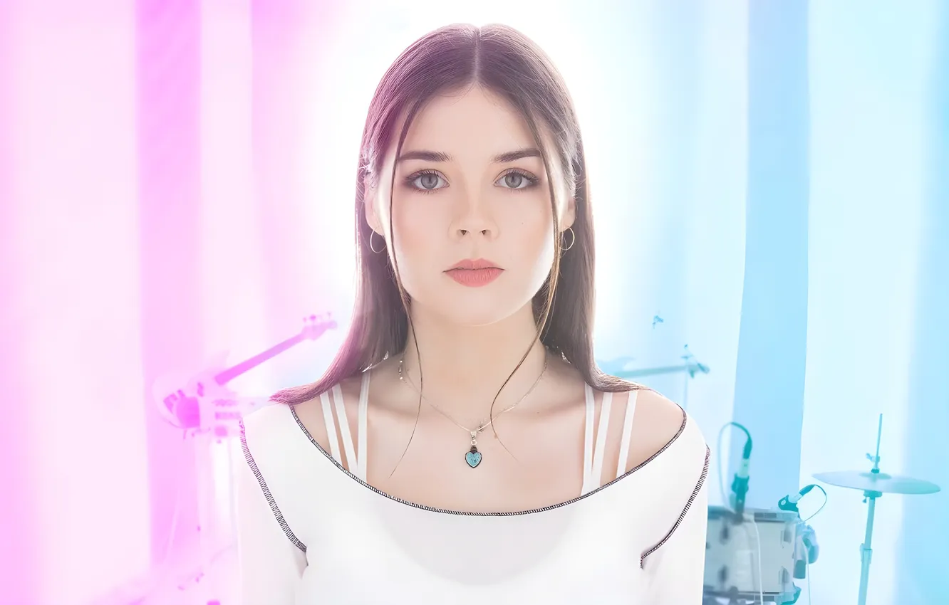 Фото обои music, women, drawing, Elise Trouw, SeeThrough