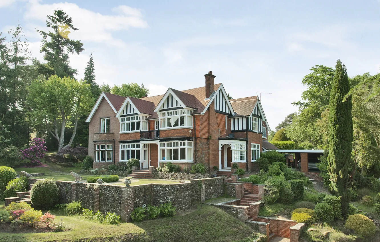 Фото обои вилла, дома, сад