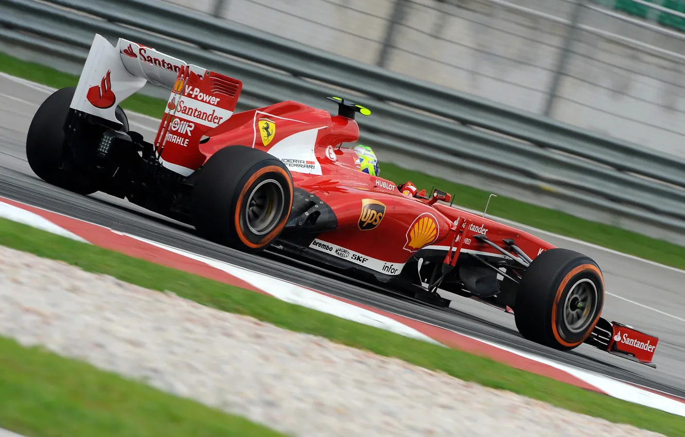 Фото обои красный, спорт, Ferrari, болид, F138