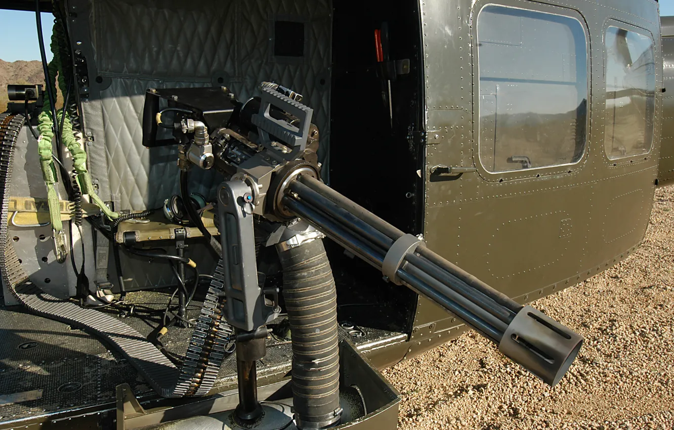 Фото обои gun, weapon, helicopter, machine gun, minigun, heavy weapon, M134 Minigun, M134