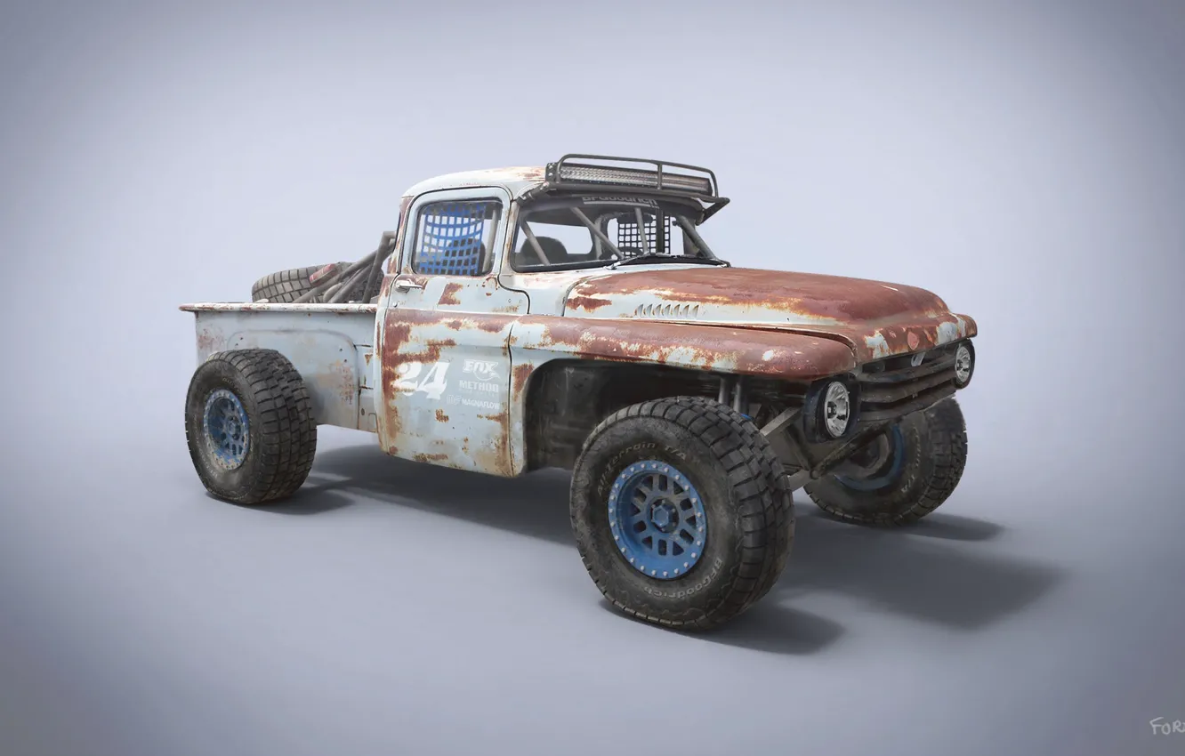 Фото обои автомобиль, Trophy Rat, Dodge D100