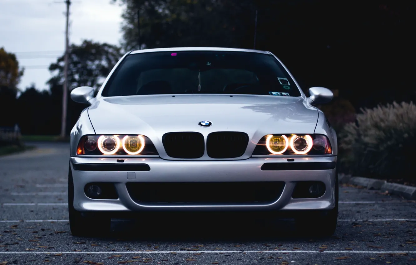Фото обои BMW, E39, Silver