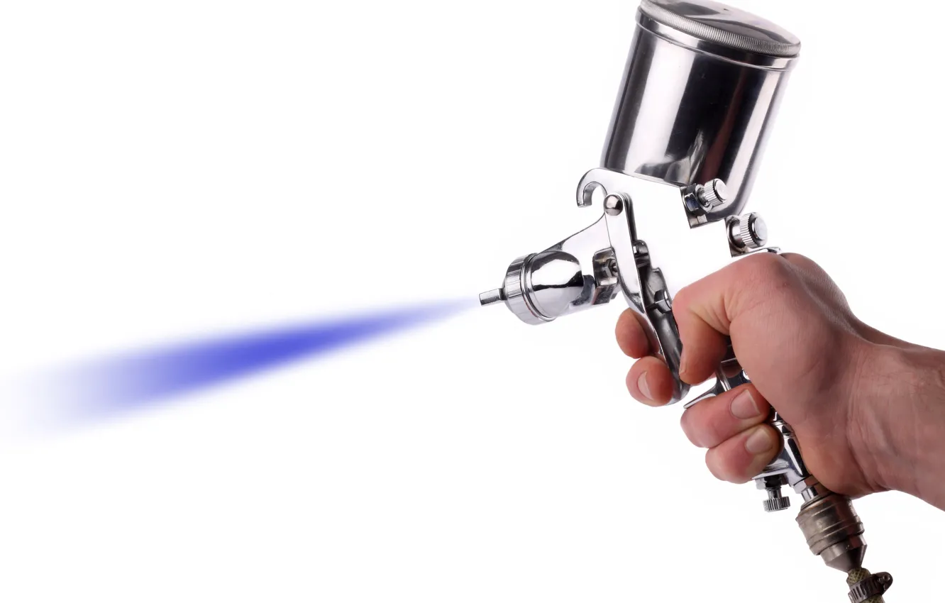 Фото обои blue, paint, paint gun