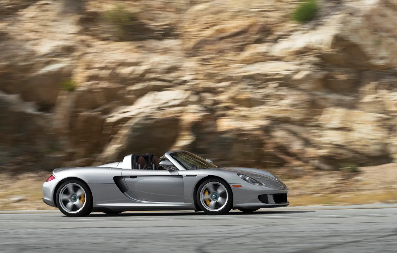 Фото обои Porsche, speed, Porsche Carrera GT