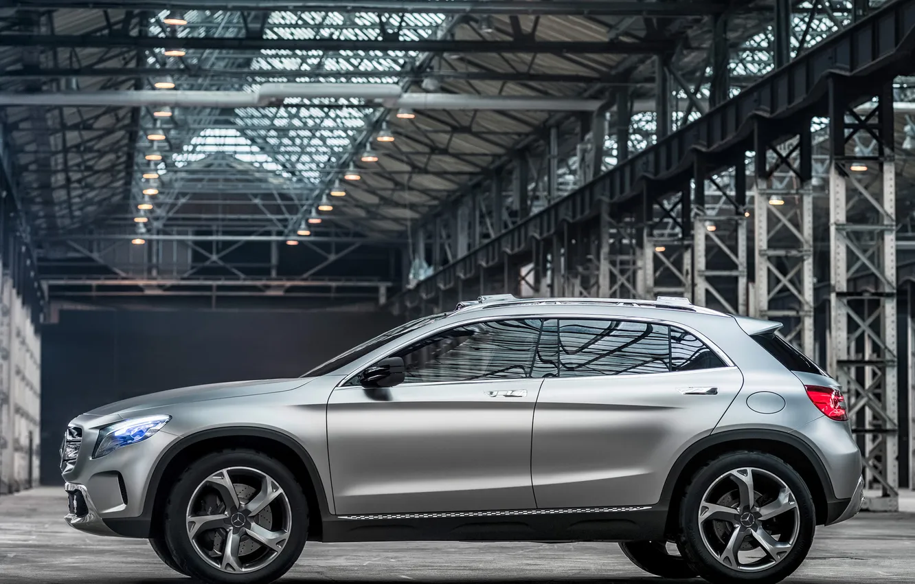 Фото обои машина, Concept, Mercedes-Benz, концепт, вид сбоку, GLA