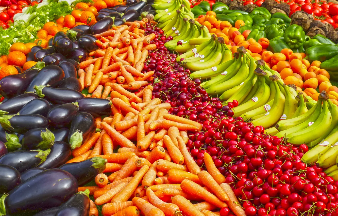 Фото обои colors, floor, fruits, market