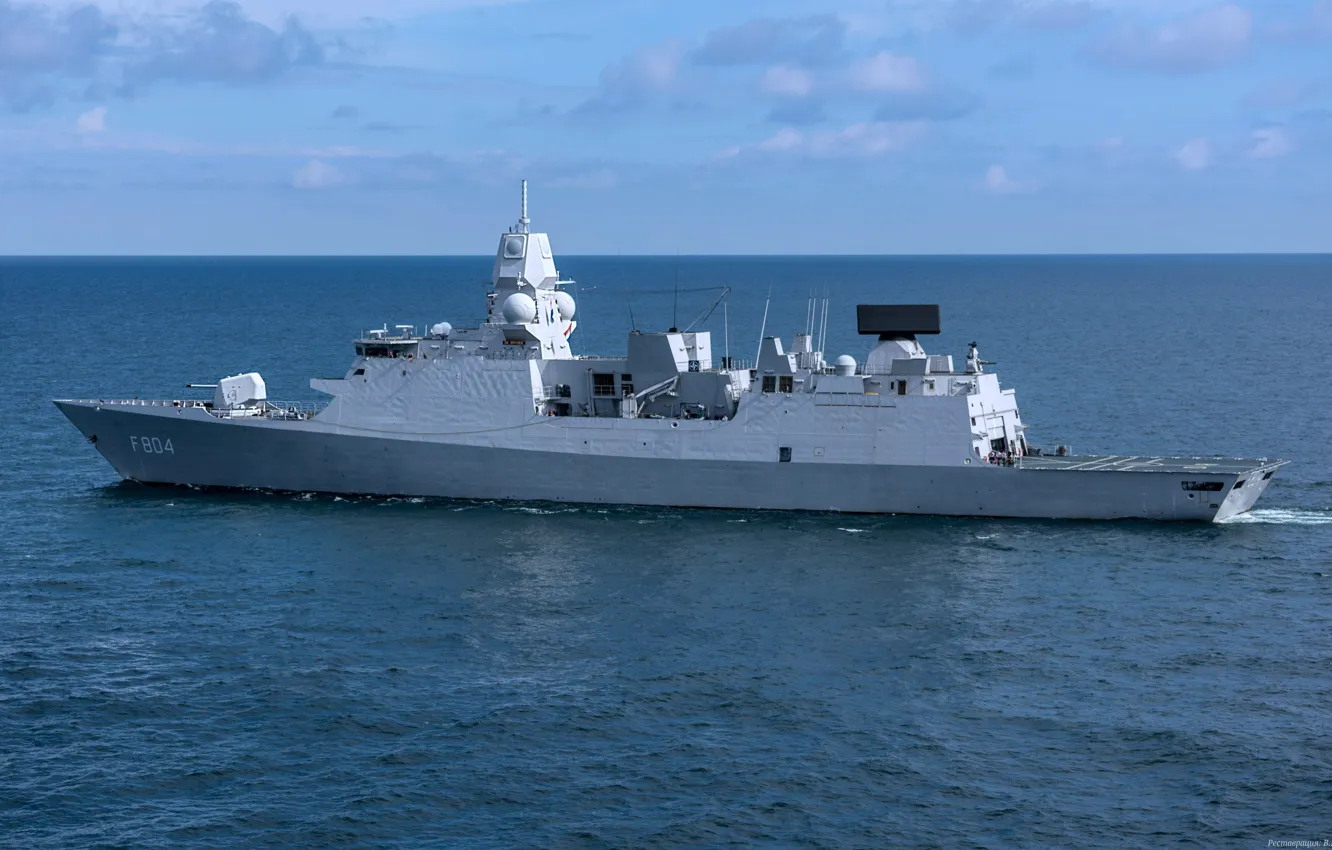 Фото обои фрегат, HNLMS De Ruyter, ВМС Нидерландов