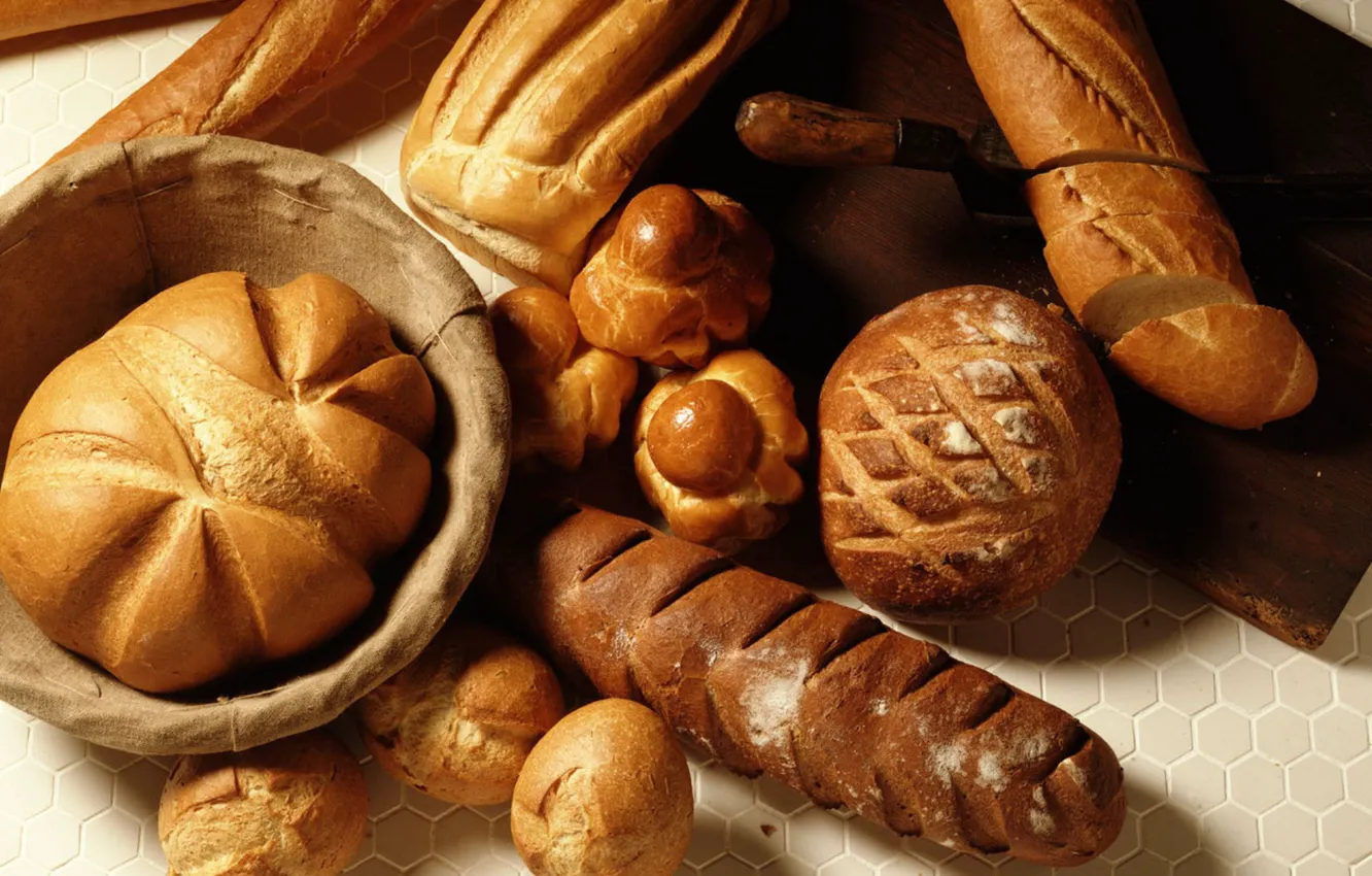 Фото обои хлеб, булки, пироги, хлебо-булочные изделия