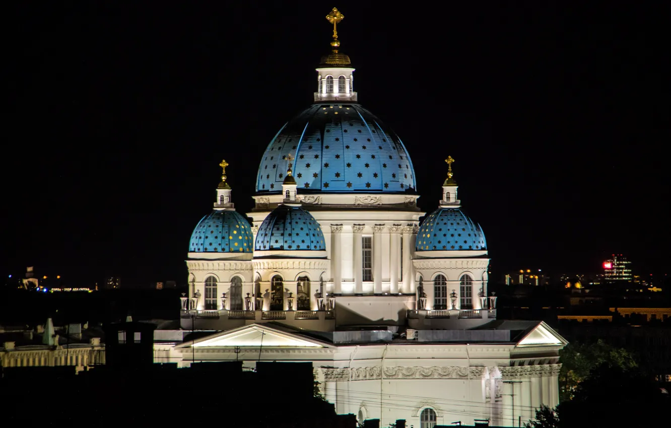 Фото обои Санкт-Петербург, Россия, Петергоф, Trinity Cathedral - St. Petersburg