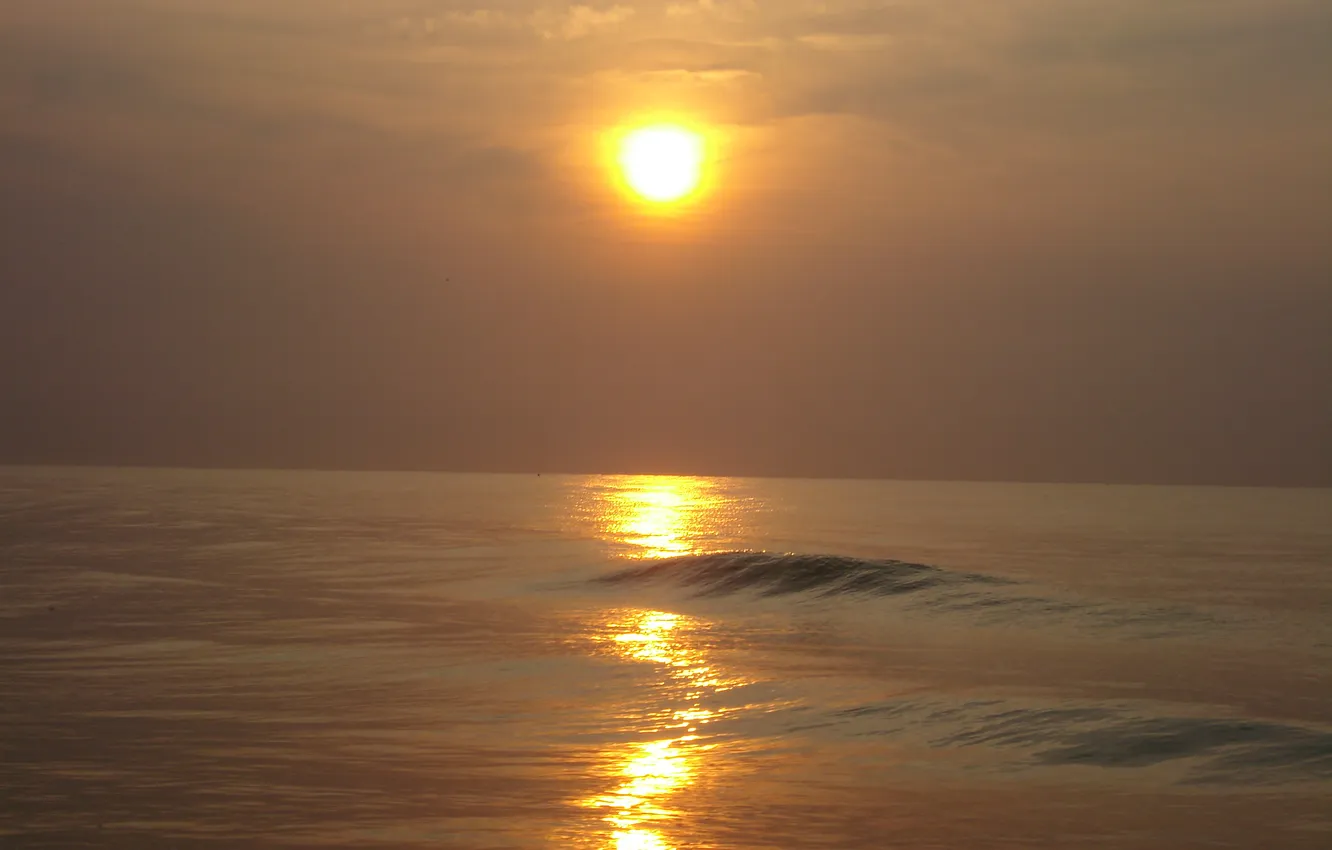 Фото обои восход, океан, дымка, южная королина