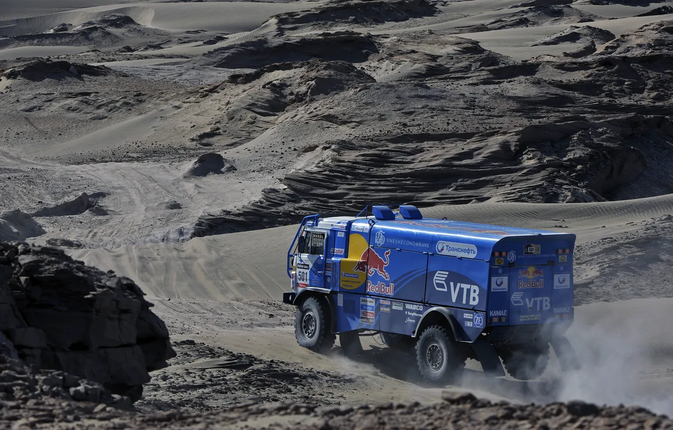 Фото обои Песок, Мастер, KAMAZ, Rally, КАМАЗ, Dakar, kamaz master