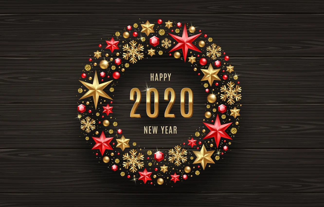 Фото обои звезды, украшения, снежинки, Рождество, Новый год, Christmas, New Year, 2020