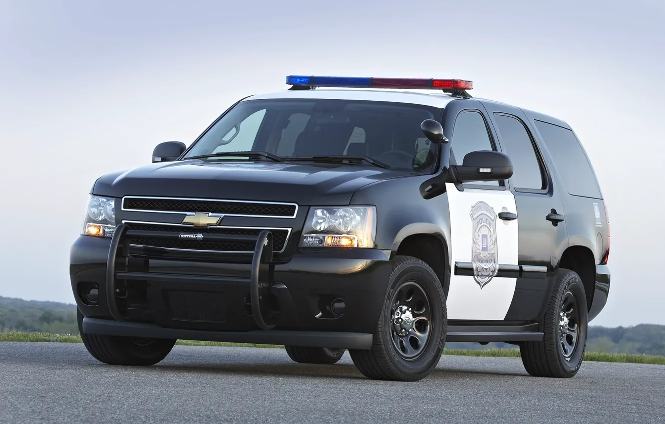 Фото обои полиция, Chevrolet, джип, внедорожник, Шевроле, police, передок, спец.версия