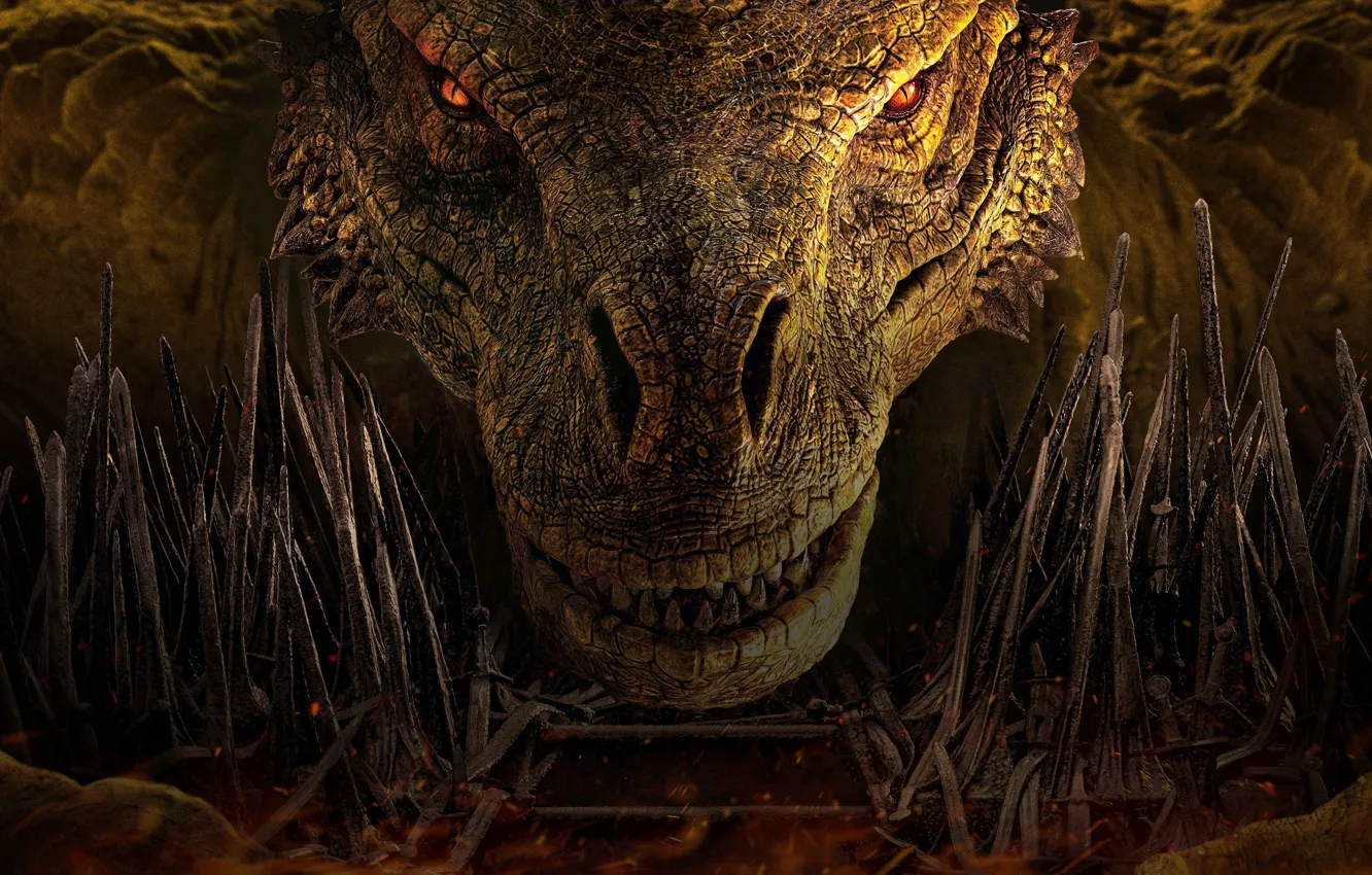 Фото обои fantasy, dragon, muzzle, fangs