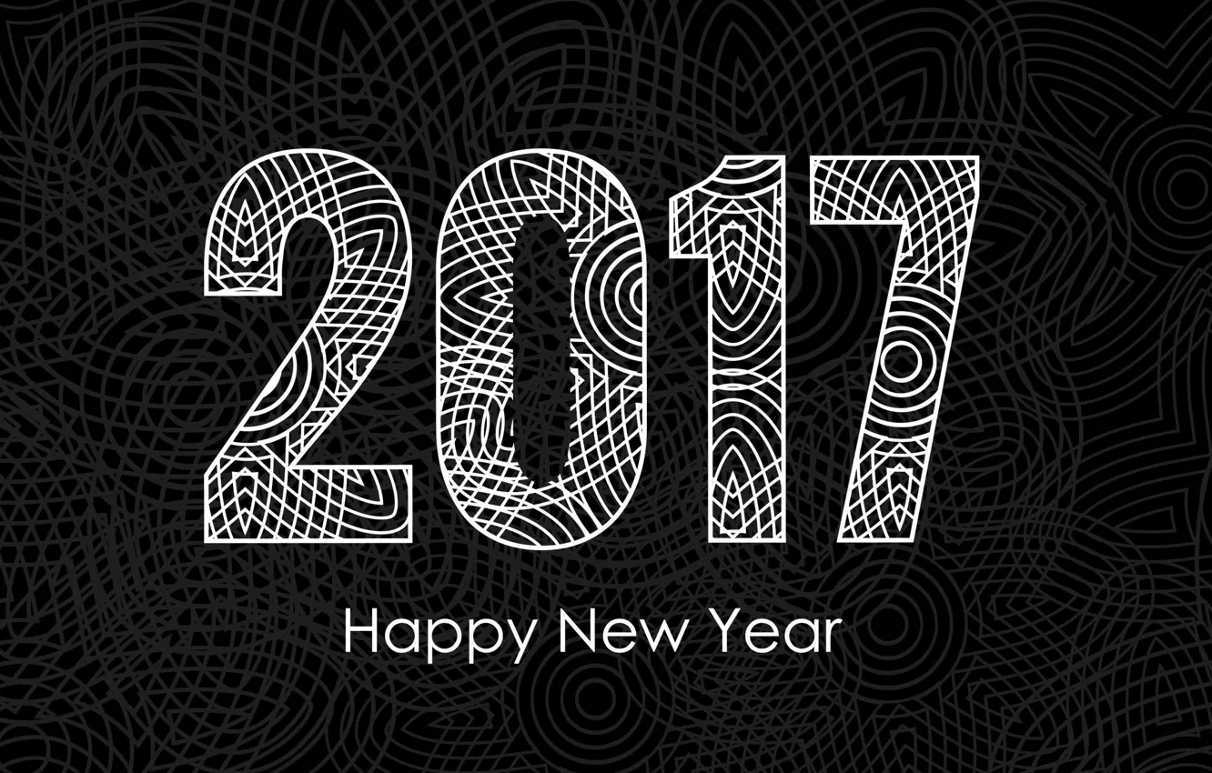 Фото обои узор, графика, Новый год, New Year, Holidays, 2017