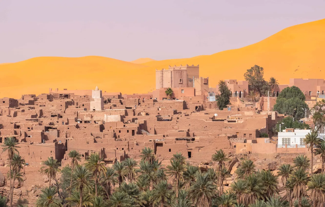 Фото обои desert, background, africa, drought, architecture, algeria, african