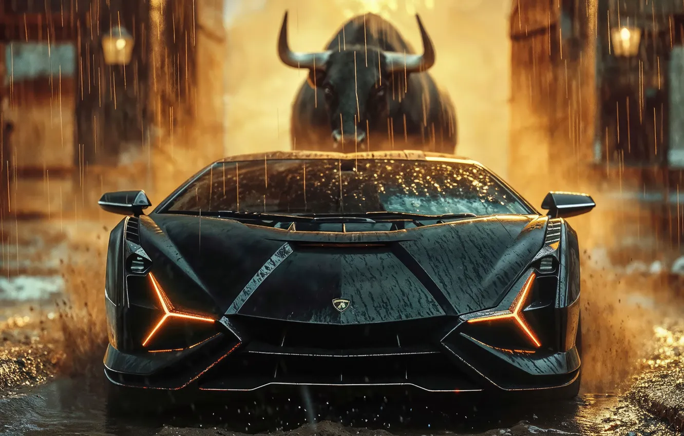 Фото обои lamborghini, bull, revuelto