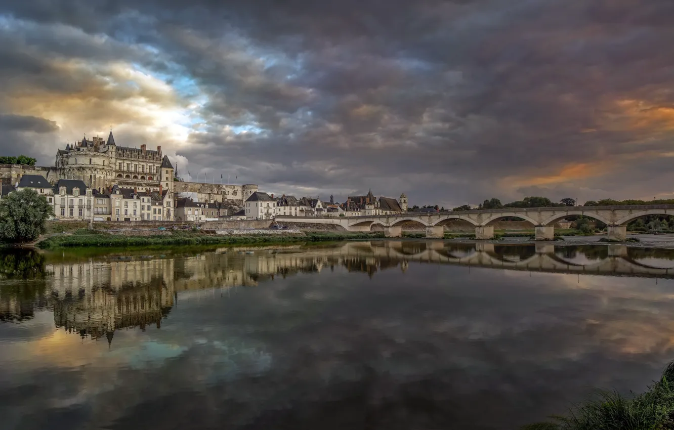 Фото обои France, Panorama, Loire, Amboise