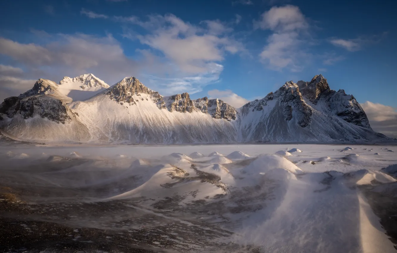 Фото обои Исландия, Iceland, Vestrahorn