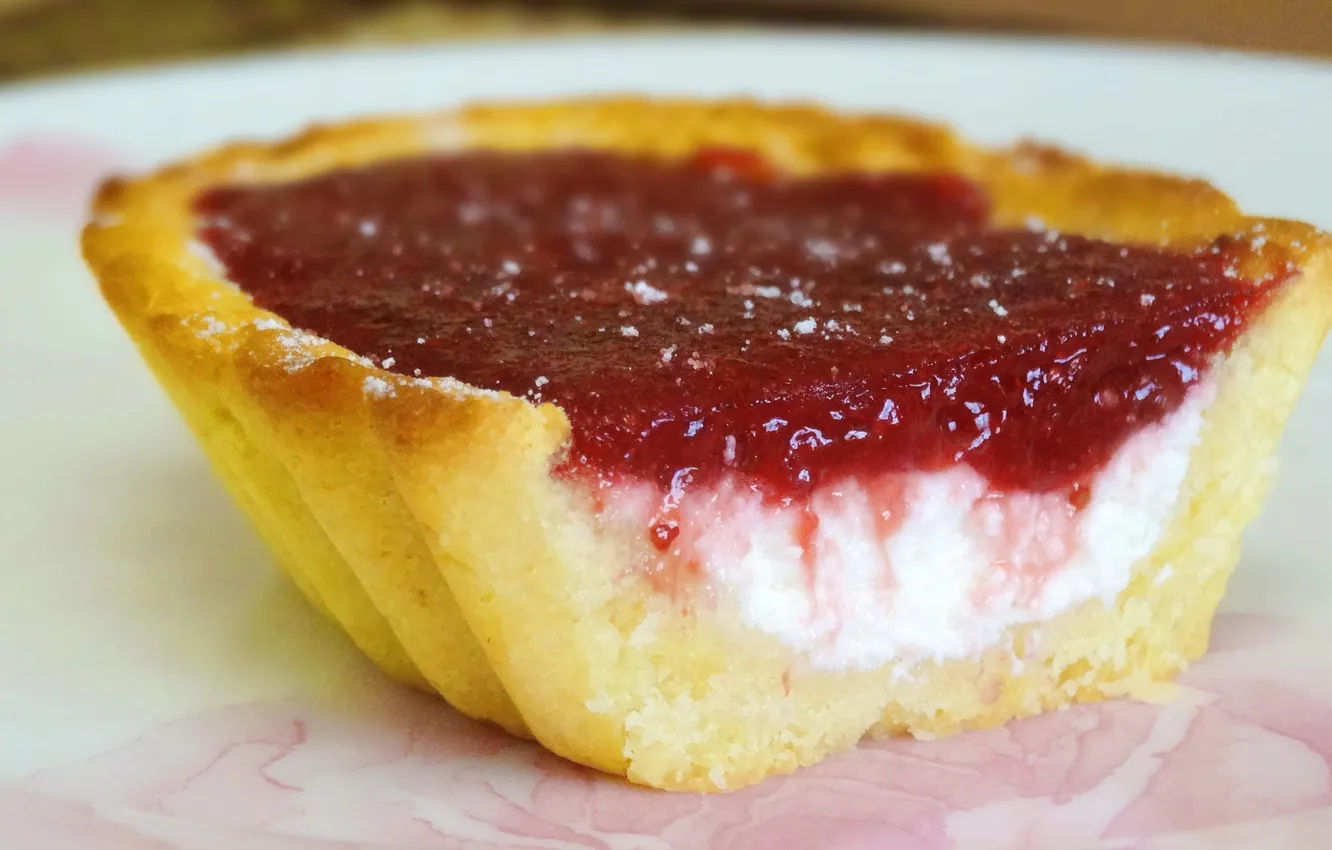 Фото обои пирожное, десерт, песочная корзинка