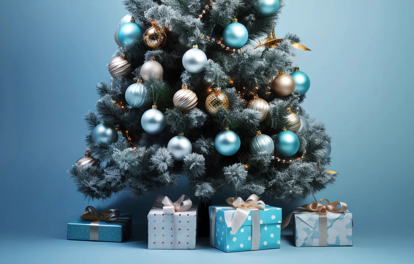 Фото обои украшения, шары, елка, Новый Год, Рождество, подарки, new year, happy