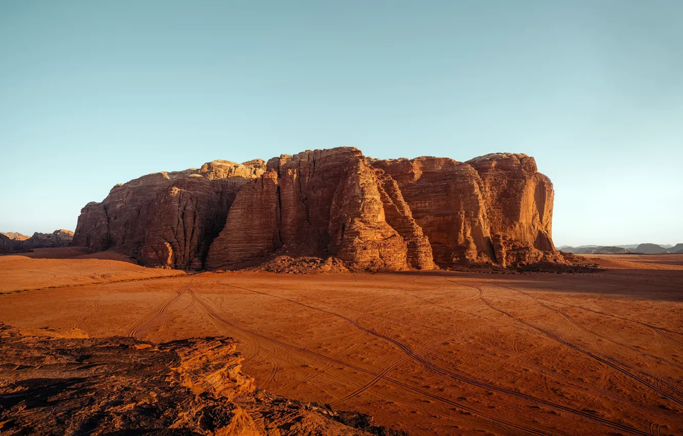 Фото обои пустыня, Jordan, Иордания, Вади-Рам, Красные горы, Red Mountains, Wadi Rum Desert