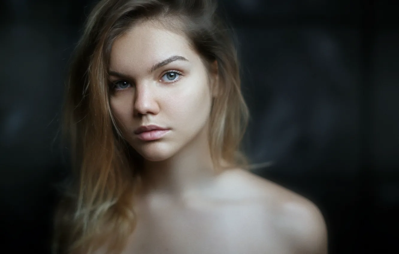 Фото обои взгляд, модель, портрет, Девушка, плечи, Павел Черепко, Алина Мальцева