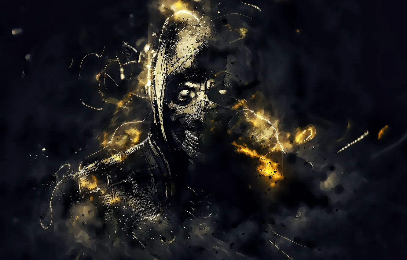 Фото обои Art, Mortal Kombat, Scorpion, Game Art, Andrey VEL Kustarev, by Andrey VEL, Andrey VEL, by …