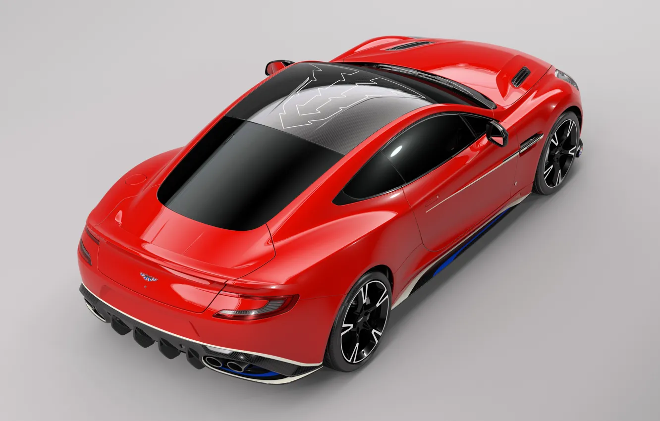 Фото обои car, Aston Martin, red, logo, wings, Arrow, tecnology, Aston Martin Vanquish S Red Arrows Edition