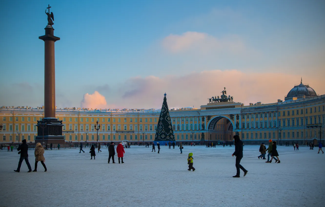Фото обои Питер, Санкт-Петербург, Дворцовая площадь, Штаб
